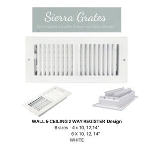 Sierra Grates Sidewall & Ceiling Floor Register