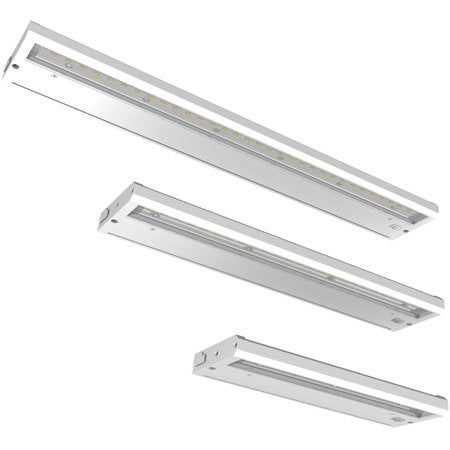 FLI Products 15001 18in LED Under Cabinet Task Light, Direct Wire Switch Dimmable, Linkable, 560 Lumens, Warm White