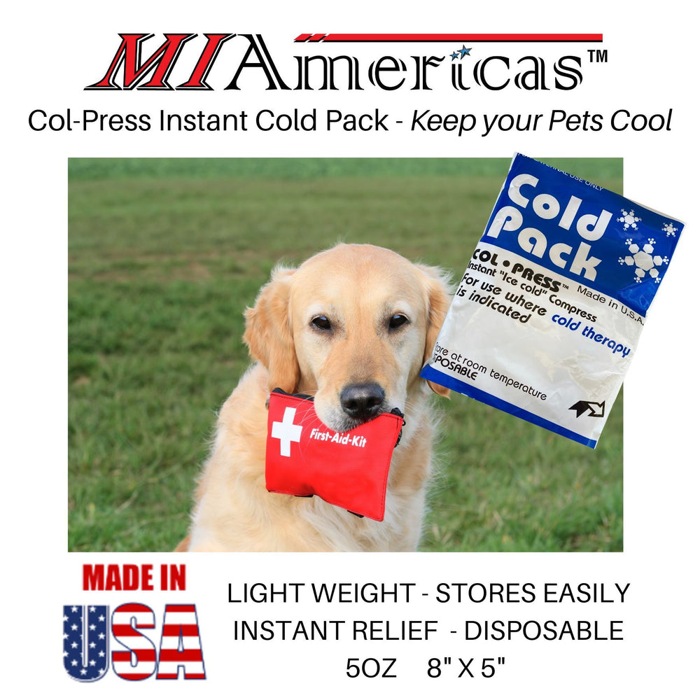 COL-PRESS Instant Cold Pack Ice Pack Disposable Single Use Ice Cold Compression Therapy for Pain Relief from Swelling Direct Skin Contact 8" x 5" 20-30 Min of Relief