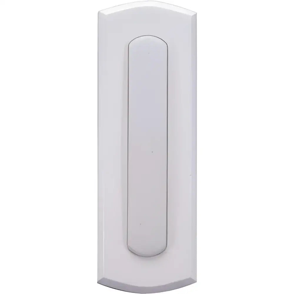 IQ America Wireless Battery-Powered Doorbell Pushbutton Replacement Colonial Style Non-lighted White Works With Most