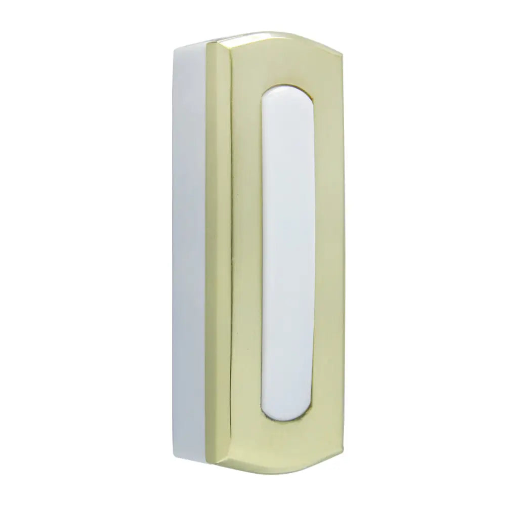 IQ America WP2012 Wireless Doorbell Pushbutton Replacement Colonial Style Non-lighted Pol Brass - Door bell push button