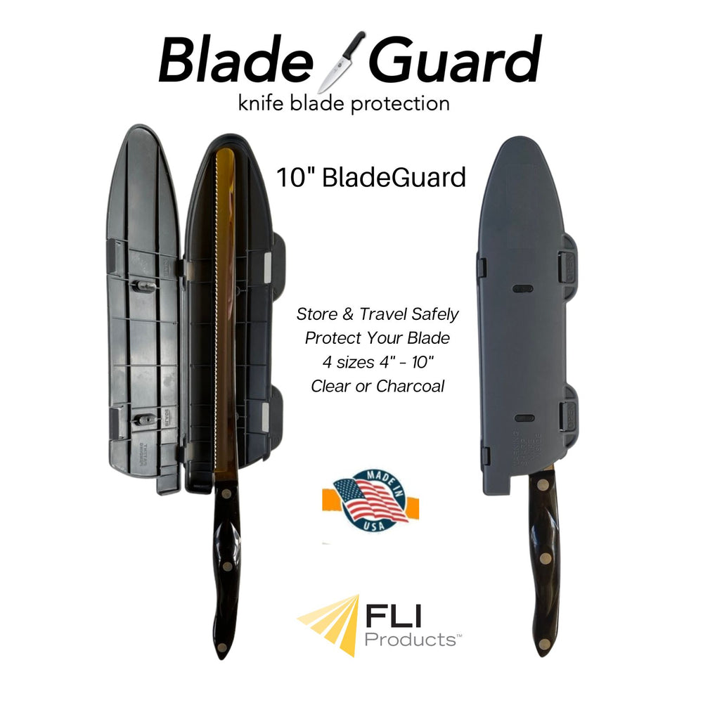 BladeGuard Knife Blade Protective Edge Guard Case for Cutlery 4pk set 4"-10" Knives
