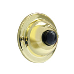 IQ America DP1605 Classic Round Unlit Pushbutton Brass Pushbutton Doorbell