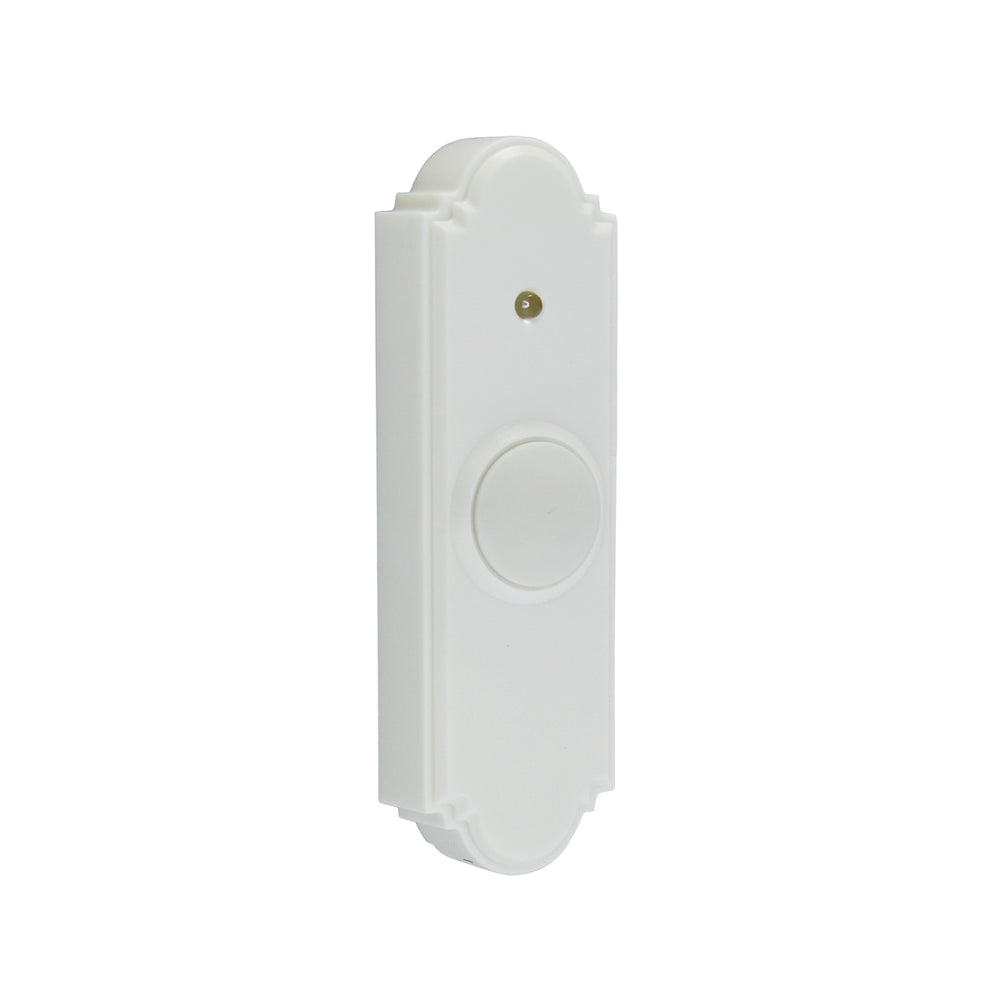 IQ America WD6104A Wireless Doorbell Pushbutton Replacement Contemporary Slimline Non-lighted White