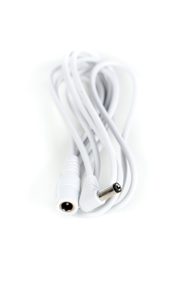 Agilux 72 inch Male-Female DC Power Supply Barrel Connection Extension Cable Cord 2.1mm x 5.5mm, Wh 2pk