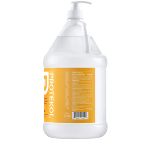 Flotek Protekol Hand Sanitizer FHS62496 70% Isopropyl Alcohol Gel with Citrus Scent 1 gallon bottle w/pump top 4 count case