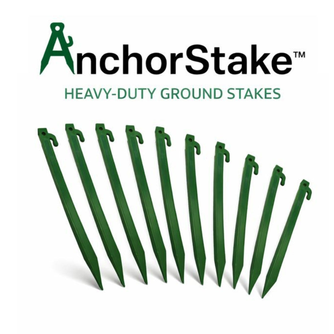 AnchorStake Heavy-Duty Ground Stakes 10 Pack