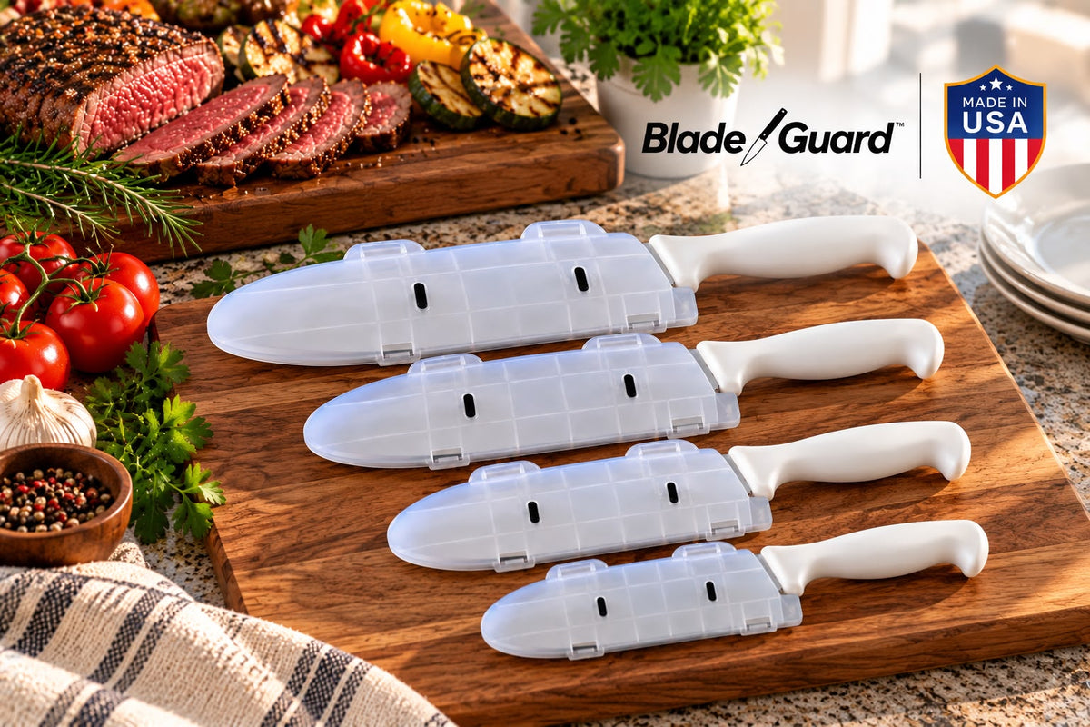 Blade Guard knife protectors in sizes for different kitchen knives 4 set