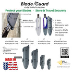 BladeGuard knife blade housings protect your blades and make it safer to travel and store your knives.