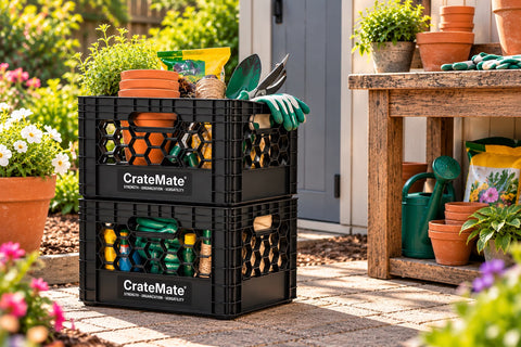 CrateMate storage crate for organizing home, work or vehicle supplies