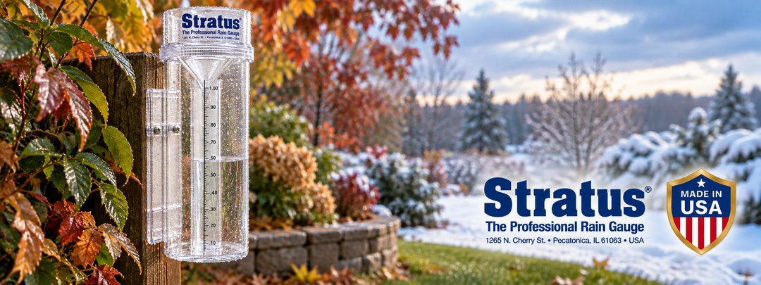 Seasonal backyard rainfall record from late summer through early winter