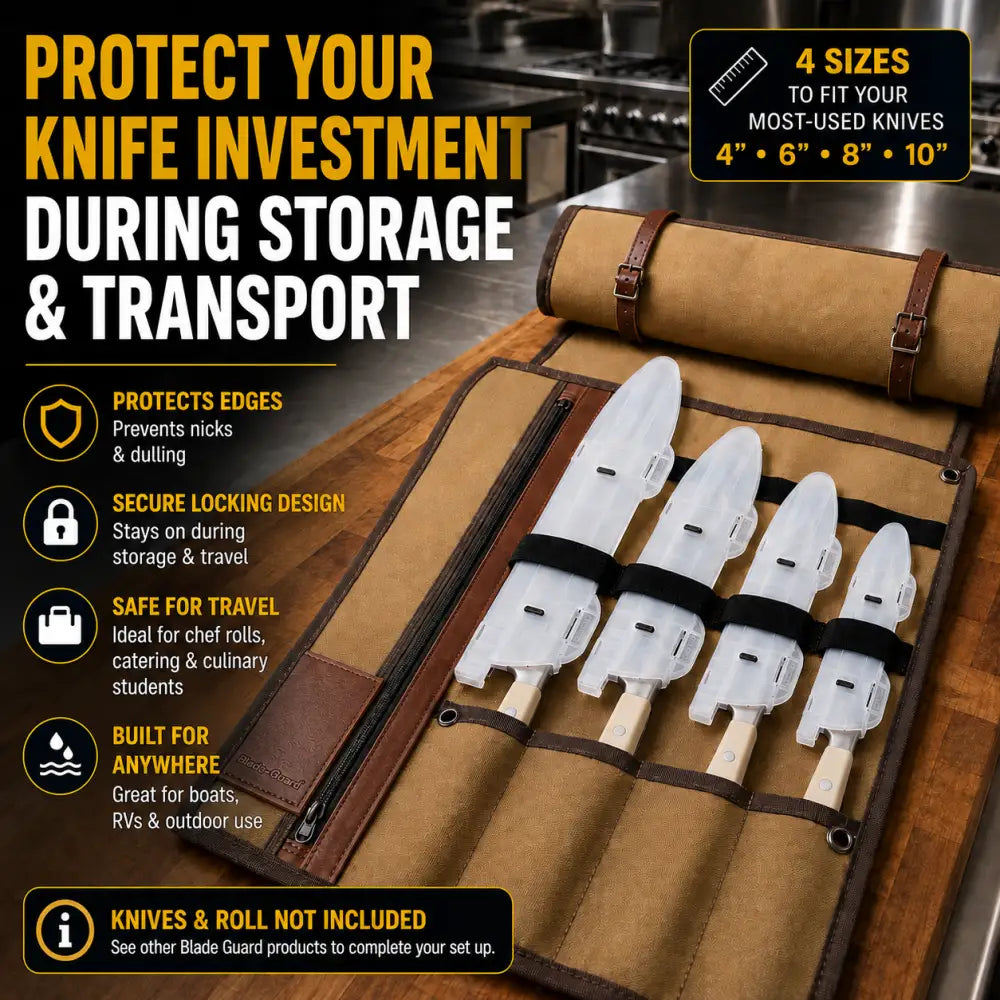 Blade Guard vs. Waxed Canvas and Leather Knife Rolls: Two Tools, One Complete System