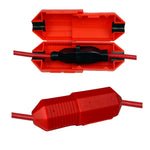 Image of CordSafe Extension Cord Electrical Plug Connection Safety Cover Protector, For Christmas and Patio String Lights, Power Tools, Weather Resistant, Indoor/Outdoor Red, highlighting its features and quality.