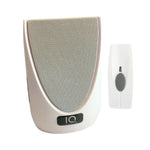 Image of Battery Powered Wireless Portable Door Bell Chime  Kit | 6 Chime Tones | 4 Volume Level  | 1 Button  White, highlighting its features and quality.