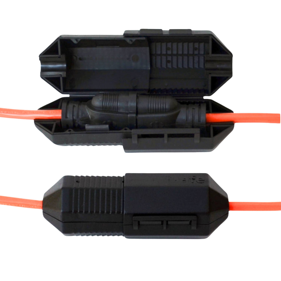 CordSafe PLUS Extension Cord Safety Cover - Weather-Resistant Plug Protector for 12-18 AWG | Made in USA Black