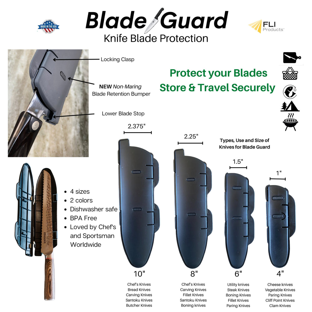 Blade Guard Knife Blade Cover Non-Slip Dishwasher Safe Sheath 10in