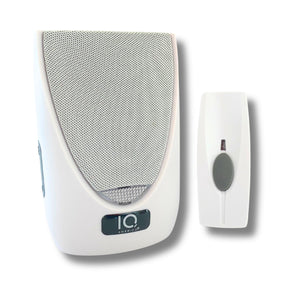 Image of Premium Product: Battery Powered Wireless Portable Door Bell Chime With Visual Alert Kit 6 Chime Tones 4 Level 1 Button White, highlighting its features and quality.