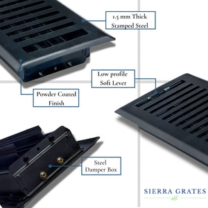 Image of Premium Product: Sierra Grates Contemporary Floor Register, highlighting its features and quality.