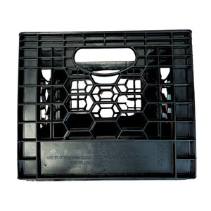 Image of Premium Product: Heavy Duty 11X11X13 16Qt Black Milk Crates For Storage Organization Diy Perfect For Home Camping Worksite More Usa Made Stackable Durable, highlighting its features and quality.