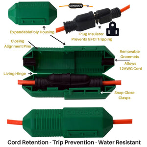 Image of Premium Product: Cordsafe Extension Cord Safety Cover With Water Resistant Seal For Cord Management, highlighting its features and quality.