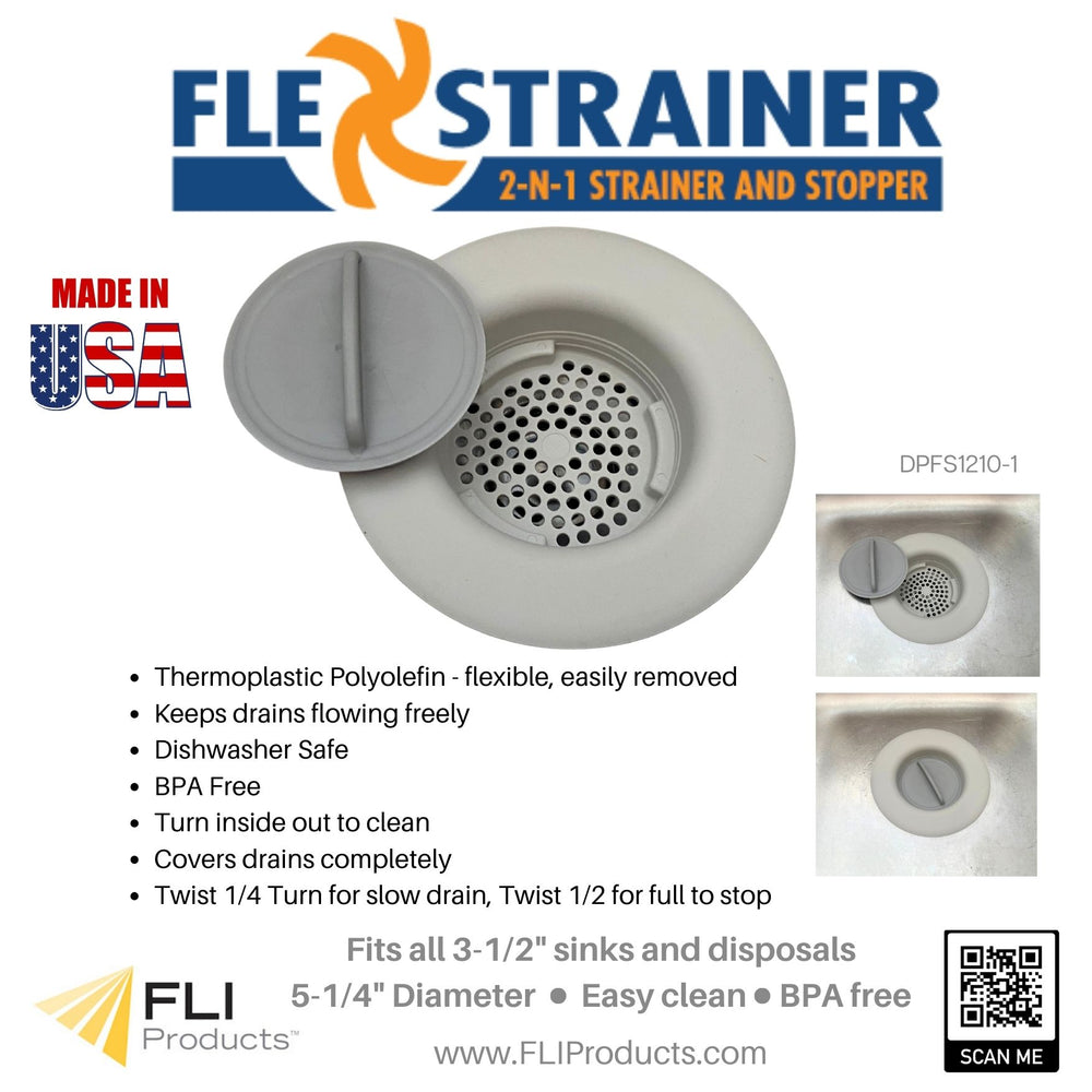 Image of Premium Product: Copy Of Fli Products Flex Strainer Kitchen Sink Strainer Stopper Fits All 3 1 2 Drains 5 1 4 5 1 4 Diameter, highlighting its features and quality.