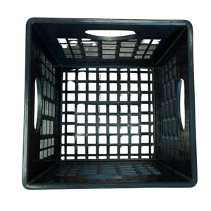Image of Premium Product: Cratemate Heavy Duty Black Milk Crates For Storage Organization More Versatile Durable Stackable 24Qt 18 75 X 13 X 11, highlighting its features and quality.