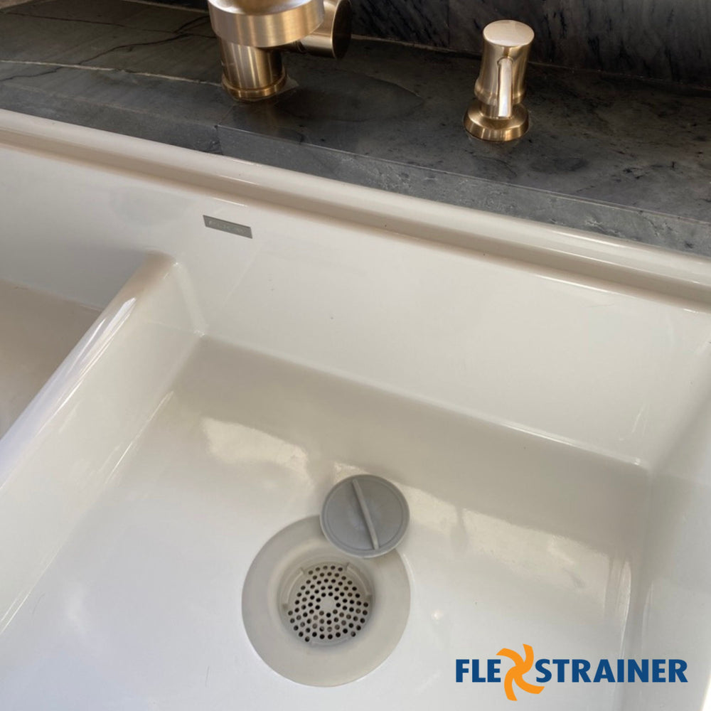 Flex Strainer Sink Strainer & Stopper 2N1 Fits Most 3.5” Drains & Disposals