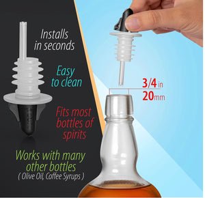 Image of Premium Product: Copy Of Pouro Oil Vinegar Spirits Liquor Wine Bottle Pourer Spout Twist To Open And Pour Twist To Close And Store, highlighting its features and quality.