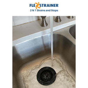 Flex Strainer Sink Strainer & Stopper 2N1 Fits Most 3.5” Drains & Disposals