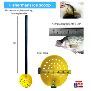 The Slush Scoop Strainer Ice Dipper Scooper Ice Fishing Gear - 36"