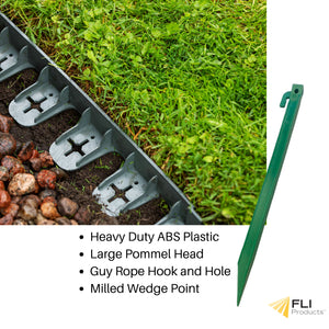 Image of Premium Product: Fli Products Tent Canopy Garden Stake 11 5 Heavy Duty Green Single, highlighting its features and quality.