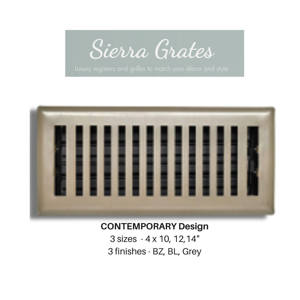 Image of Premium Product: Sierra Grates Contemporary Floor Register, highlighting its features and quality.