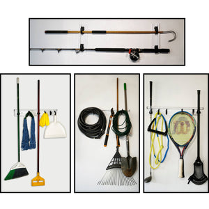 Image of Premium Product: Hang It Simple Wall Mounted Universal Storage Hanger Kit Adjustable Durable Versatile 18 Bl, highlighting its features and quality.