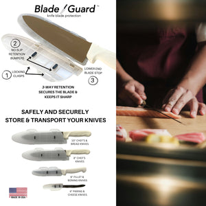 Blade Guard Knife Blade Cover Non-Slip Dishwasher Safe Sheath 10in