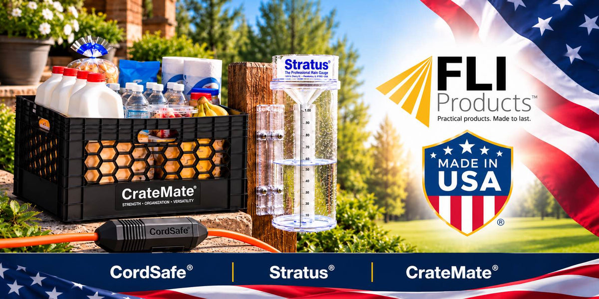 FLI Products Made in USA CordSafe, Stratus, CrateMate