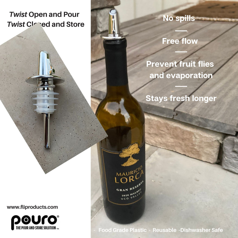 Image of Premium Product: Copy Of Copy Of Pouro Oil Vinegar Spirits Liquor Wine Bottle Pourer Spout Twist To Open And Pour Twist To Close And Store, highlighting its features and quality.