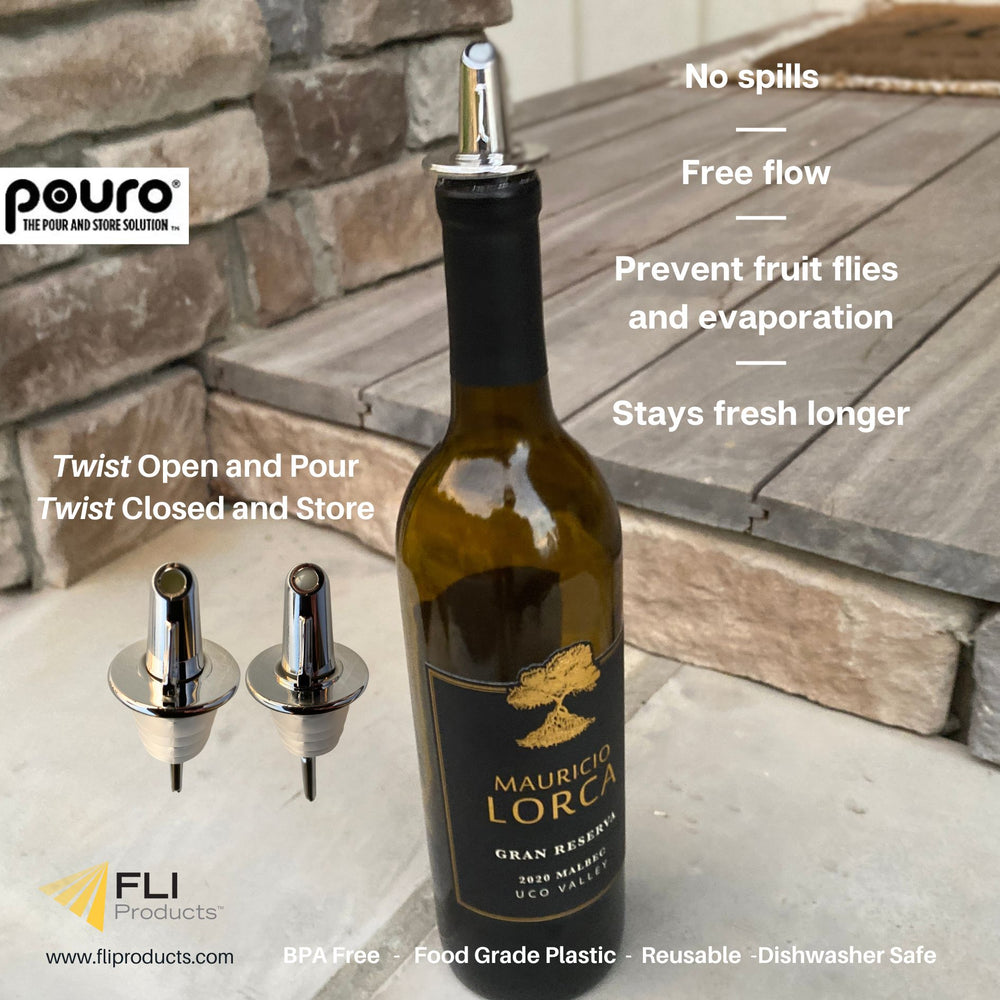 Image of Premium Product: Copy Of Copy Of Pouro Oil Vinegar Spirits Liquor Wine Bottle Pourer Spout Twist To Open And Pour Twist To Close And Store, highlighting its features and quality.