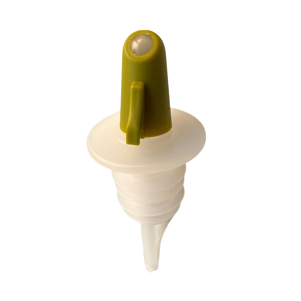 Pouro Oil & Vinegar, Spirits, Liquor, Wine Bottle Pourer Spout,Twist to Open and Pour, Twist to Close and Store (Green)