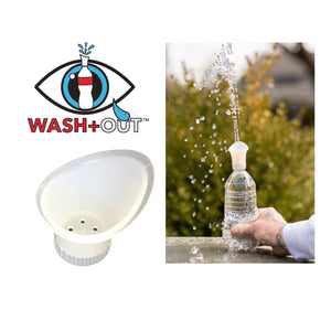 Wash+Out Portable Emergency Eyewash Cup, Screws onto Water Bottles, Eye Rinse to Flush Contaminants, First Aid