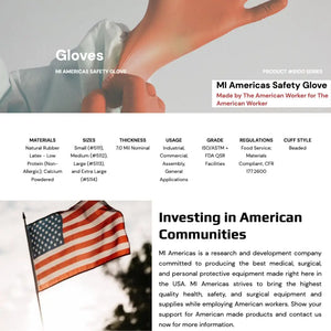 American Safety Glove Disposable Latex Low Protein Natural Rubber Non-Allergy 7 MIL - latex gloves
