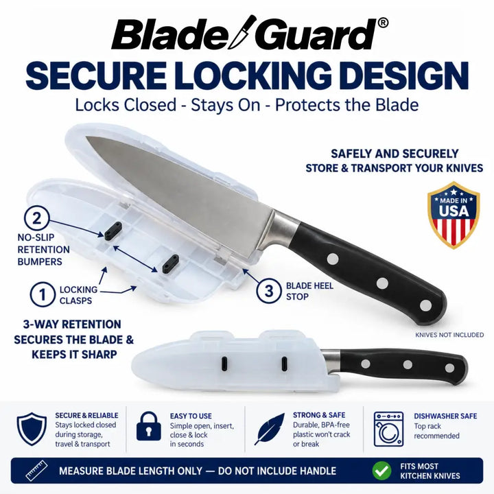 Blade Guard® 10-inch Locking Knife Blade Protector - Made in USA