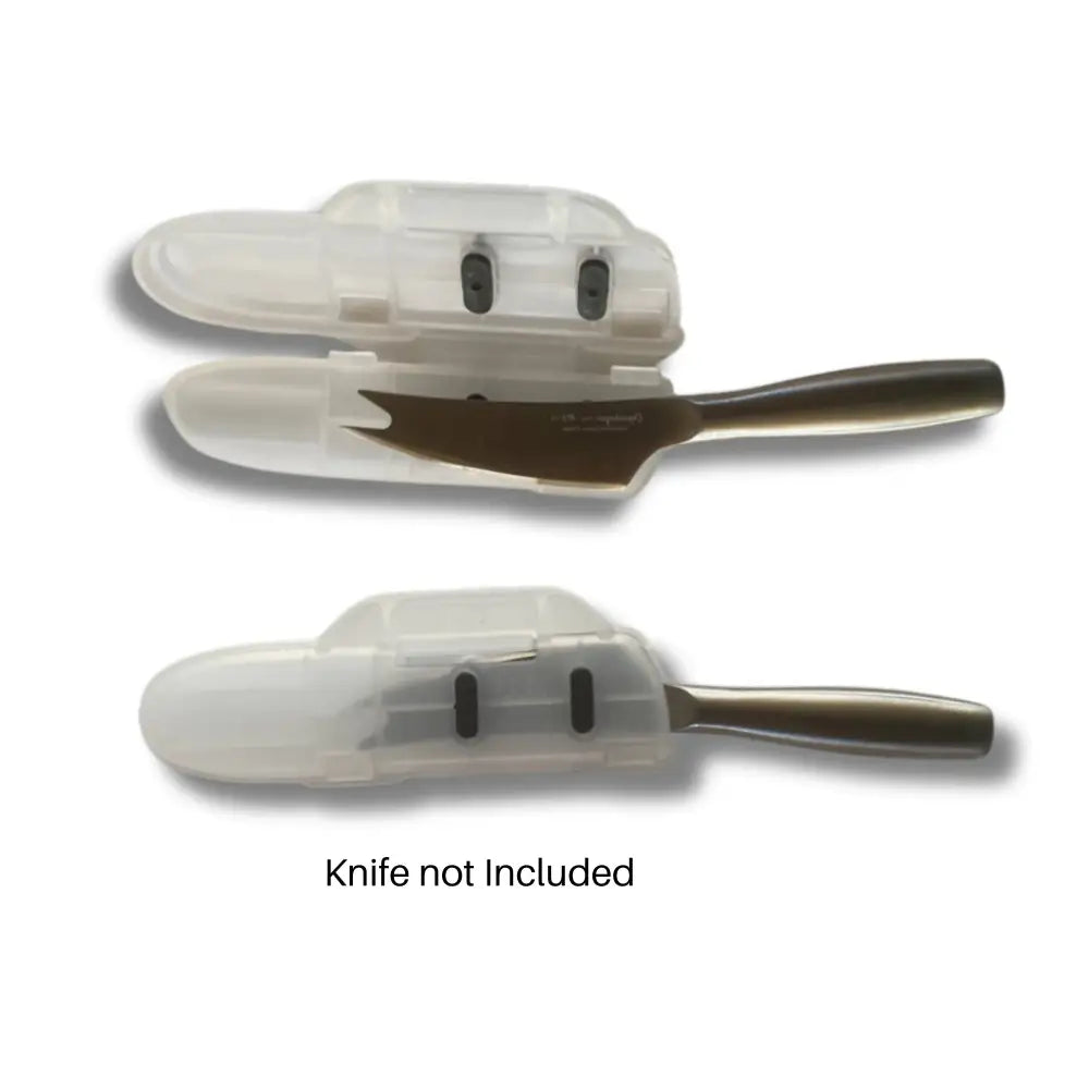 Blade Guard 4-Inch Knife Edge Guard - Hinged Locking Protector for Small Knives Clear BPA-Free Made in USA - kitchen