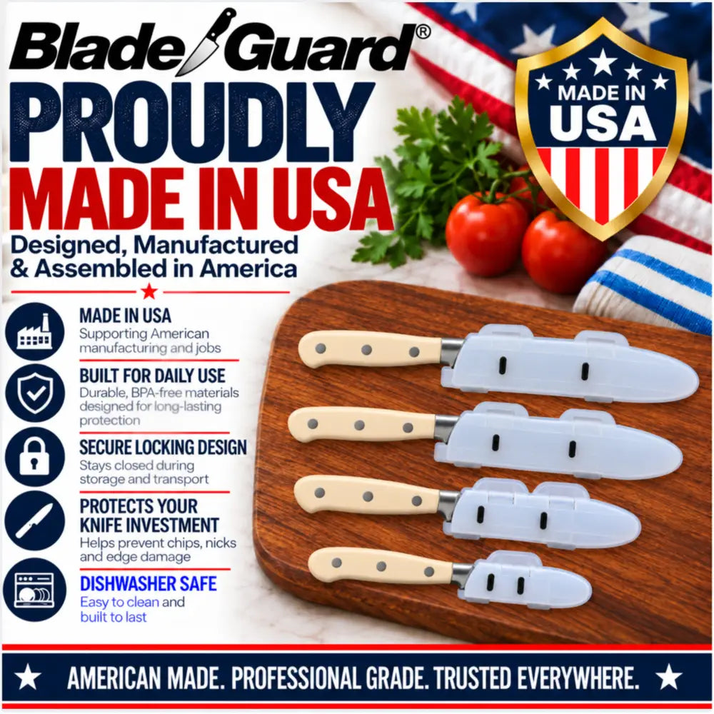 Blade Guard® Locking Knife Blade Protector 4-Piece Set - Made in USA