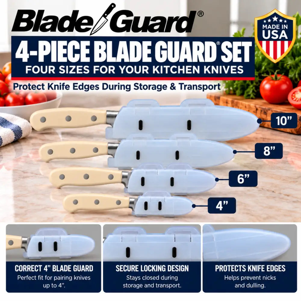 Blade Guard® Locking Knife Blade Protector 4-Piece Set - Made in USA