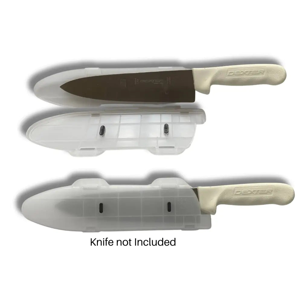 Cream-colored Blade Guard 8-inch knife edge protector with molded grip