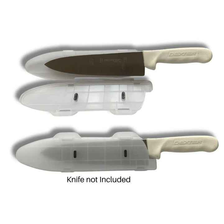 Cream-colored Blade Guard 8-inch knife edge protector with molded grip