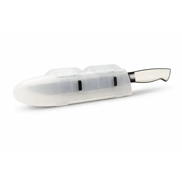 Transparent silicone Blade Guard 8’’ knife edge protector with white-handled blade