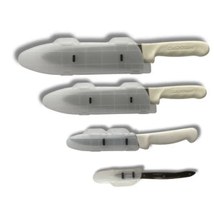 Blade Guard Clear Knife Blade Guard – Edge Protector Made in USA 4Pk set (4in 6in 8in 10in) - Transparent / 4pk