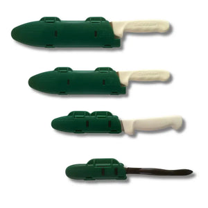 Blade Guard Clear Knife Blade Guard – Edge Protector Made in USA 4Pk set (4in 6in 8in 10in) - Green / 4pk - kitchen