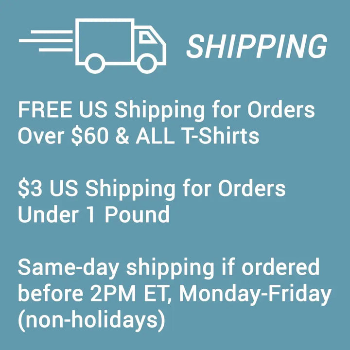Blue background with white text and icon showing shipping terms for boat documents organizer product page